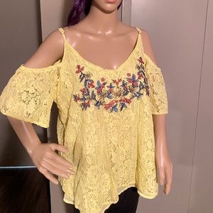 PERCH by BLU PEPPER LACE BLOUSE Size 3x